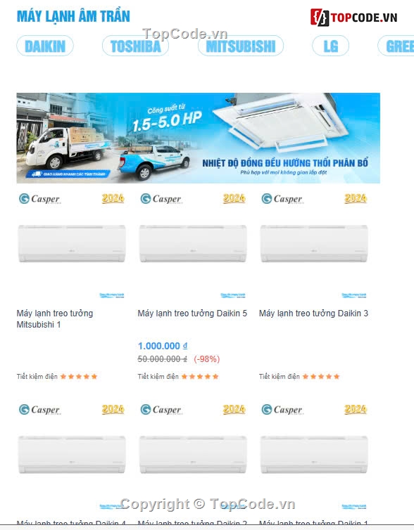 theme wordpress,điện máy,máy lạnh,siêu thị điện máy,website bán điều hòa,Sharecode theme wordpress siêu thị điện máy